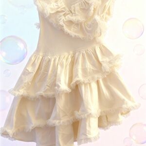 Joyfolie Mia Joy Brooklyn Ruffle Off-White Dress 2T NWT